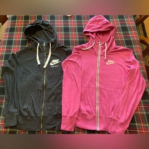 Pair of Womens XS Nike Zip Up Hoodie Sweaters